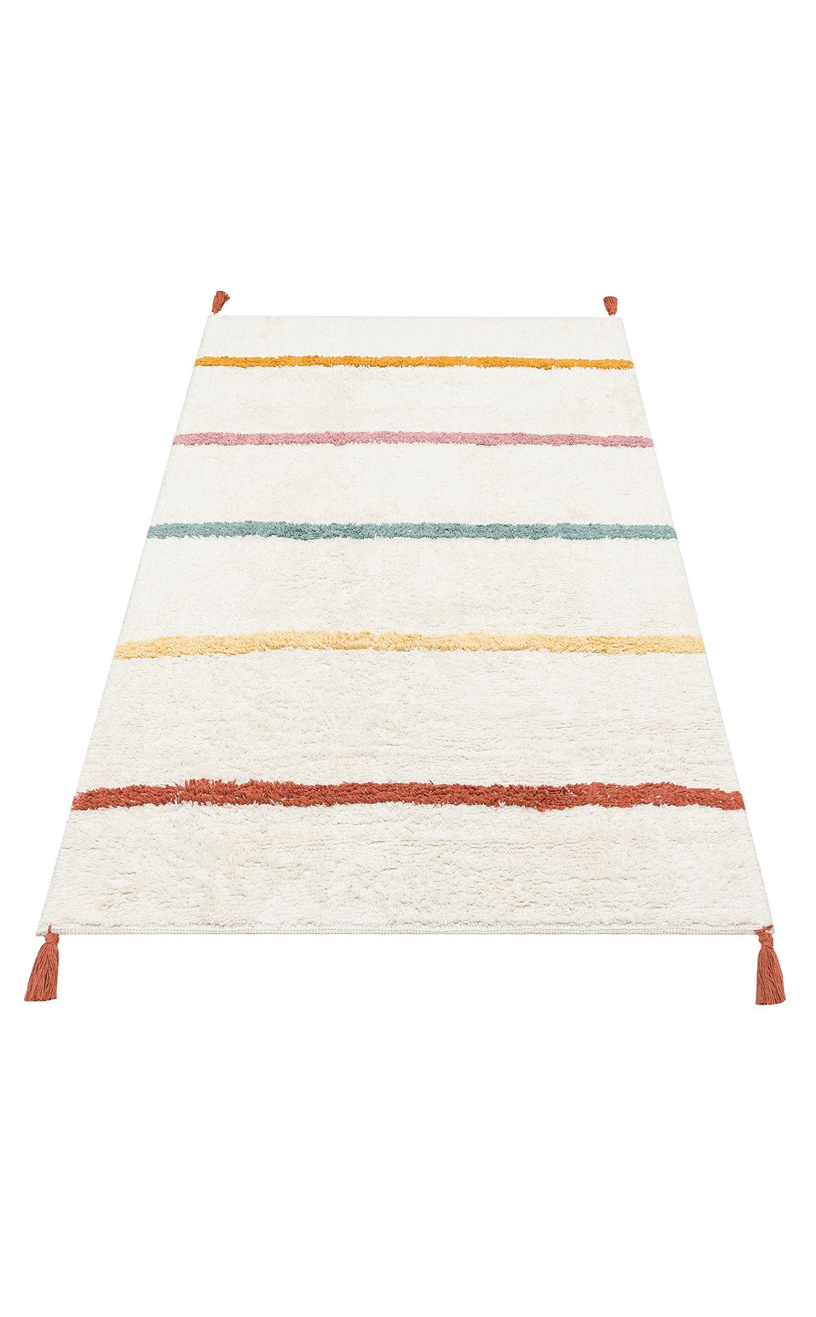 COTTON BOON XW CBN 01 MULTY XW Yıkanabilir Kaymaz Tabanlı Naturel Pamuk Bebek Halısı