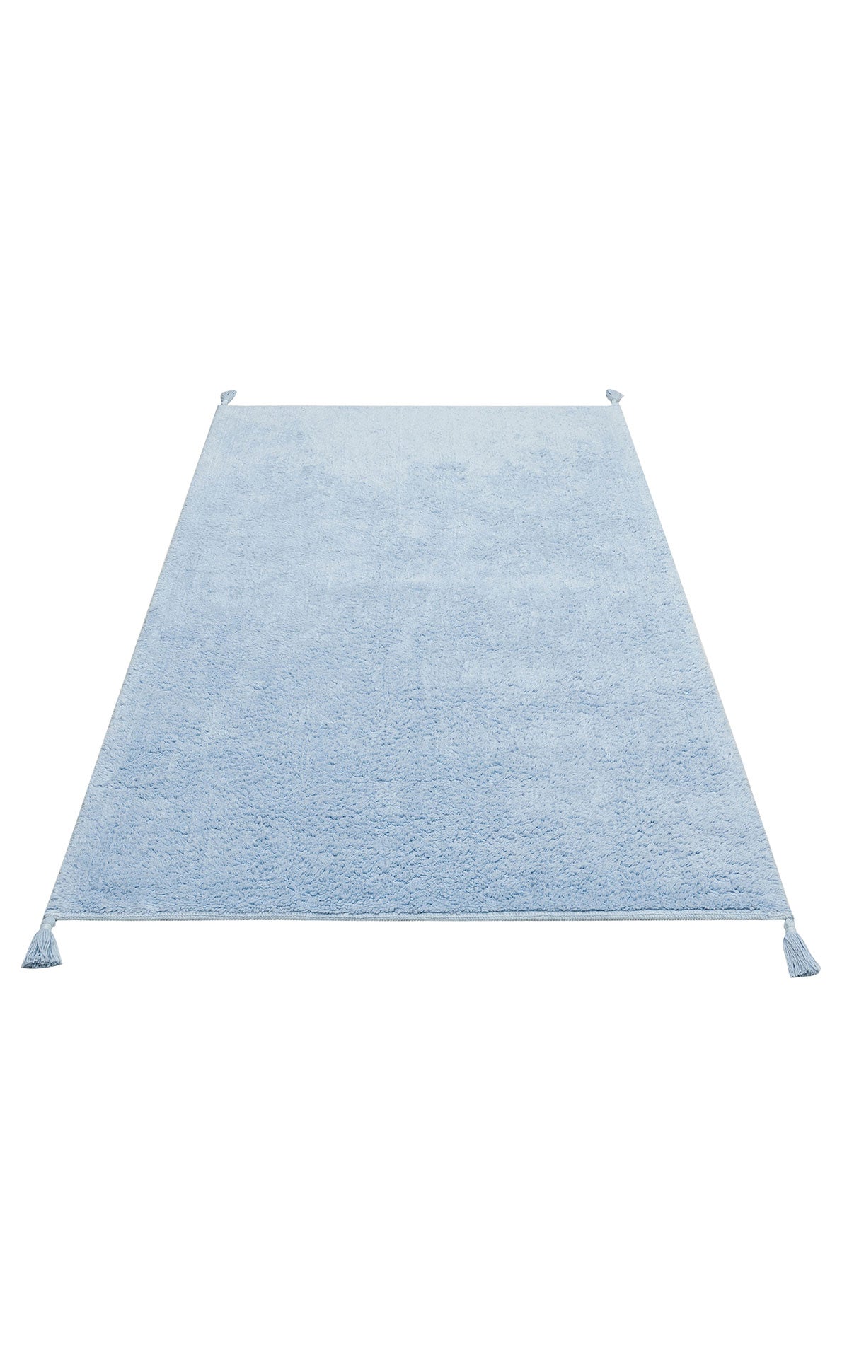 COTTON BOON CBN PLAIN BLUE Yıkanabilir Kaymaz Tabanlı Naturel Pamuk Bebek Halısı Kullanışlı Özellikleri