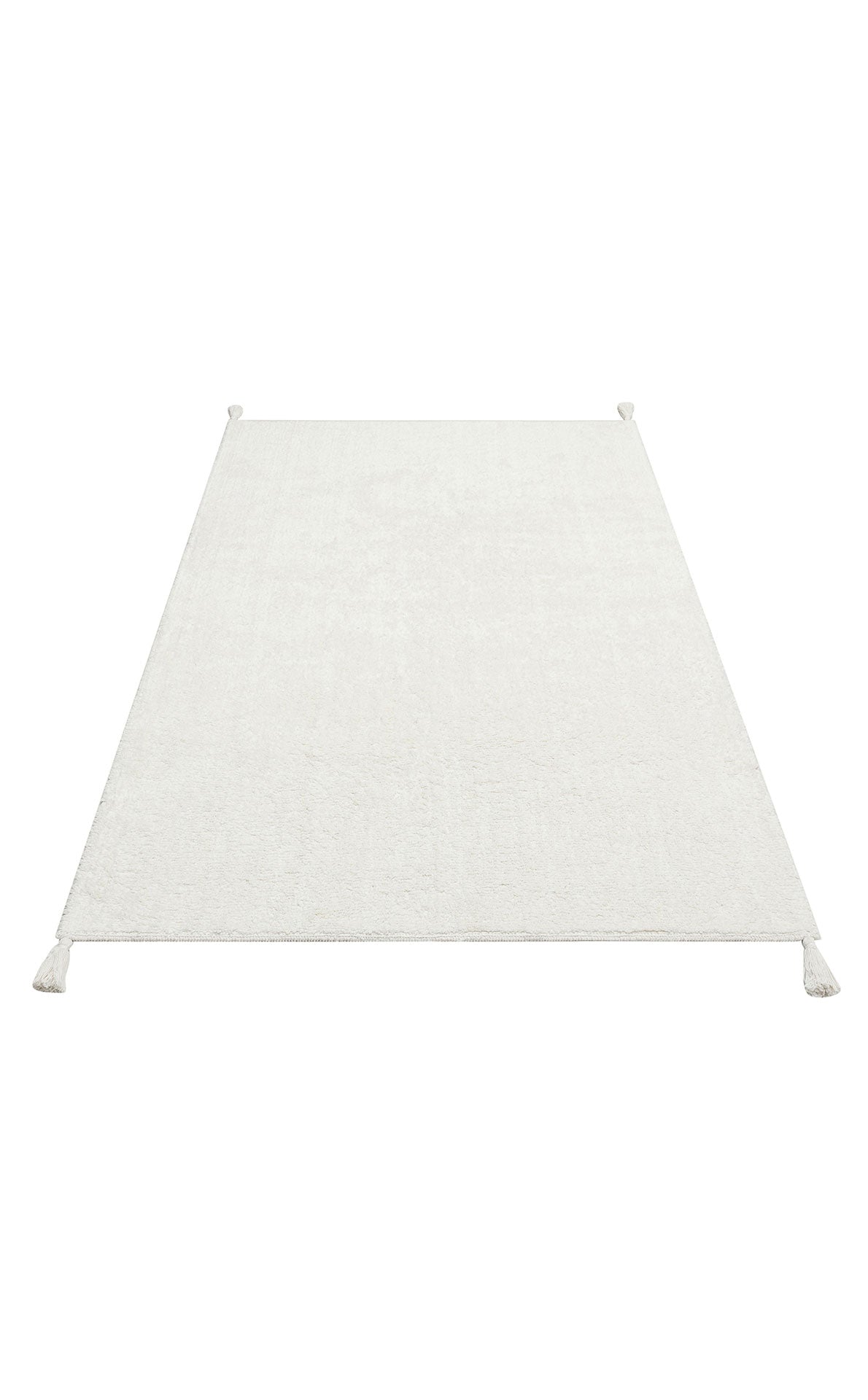 COTTON BOON CBN PLAIN WHITE yıkanabilir kaymaz tabanlı doğal pamuk bebek halısı, ev dekorasyonunuza uyum sağlayarak estetik bir görünüm sunuyor.