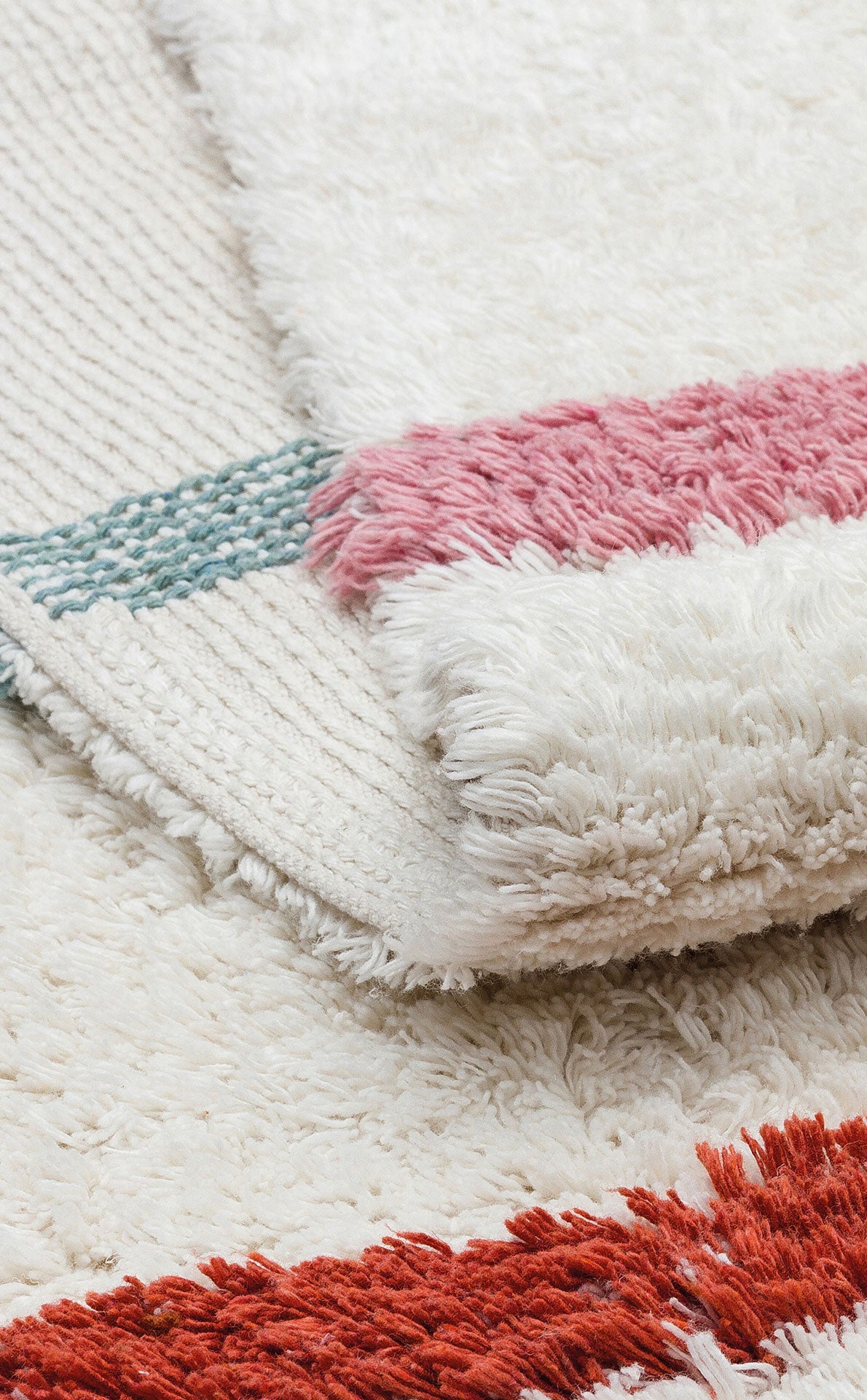 COTTON BOON XW CBN 01 MULTY XW Yıkanabilir Kaymaz Tabanlı Naturel Pamuk Bebek Halısı