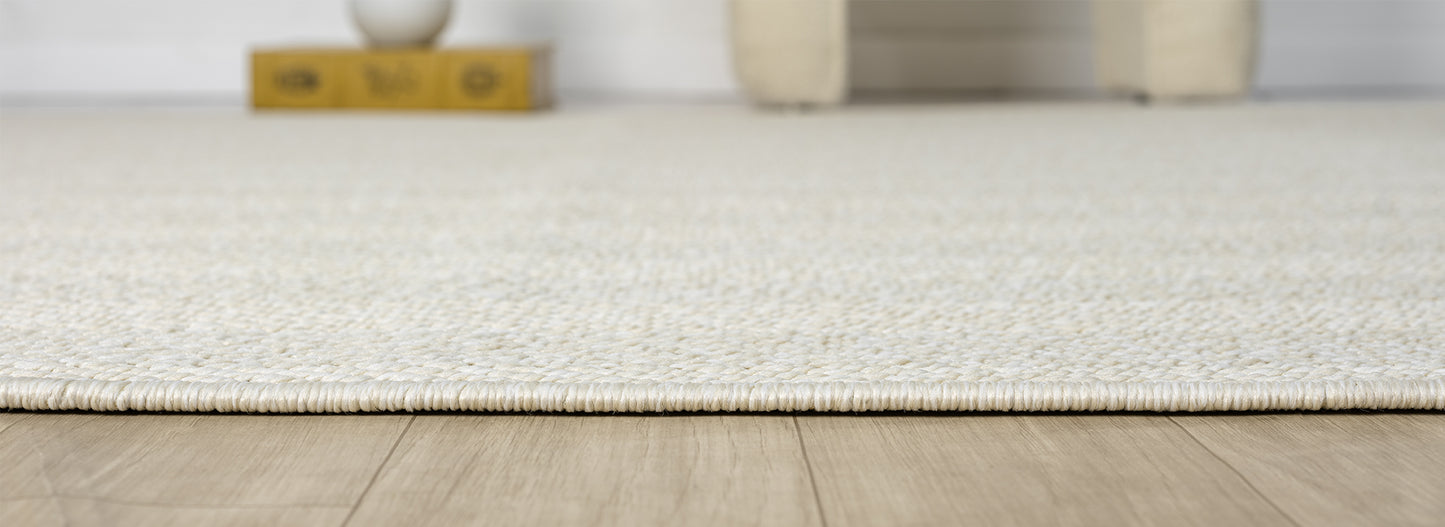 1600 gr/m2 ağırlığına sahip Halı Vagonu Himalaya 665 krem Sisal Halı.