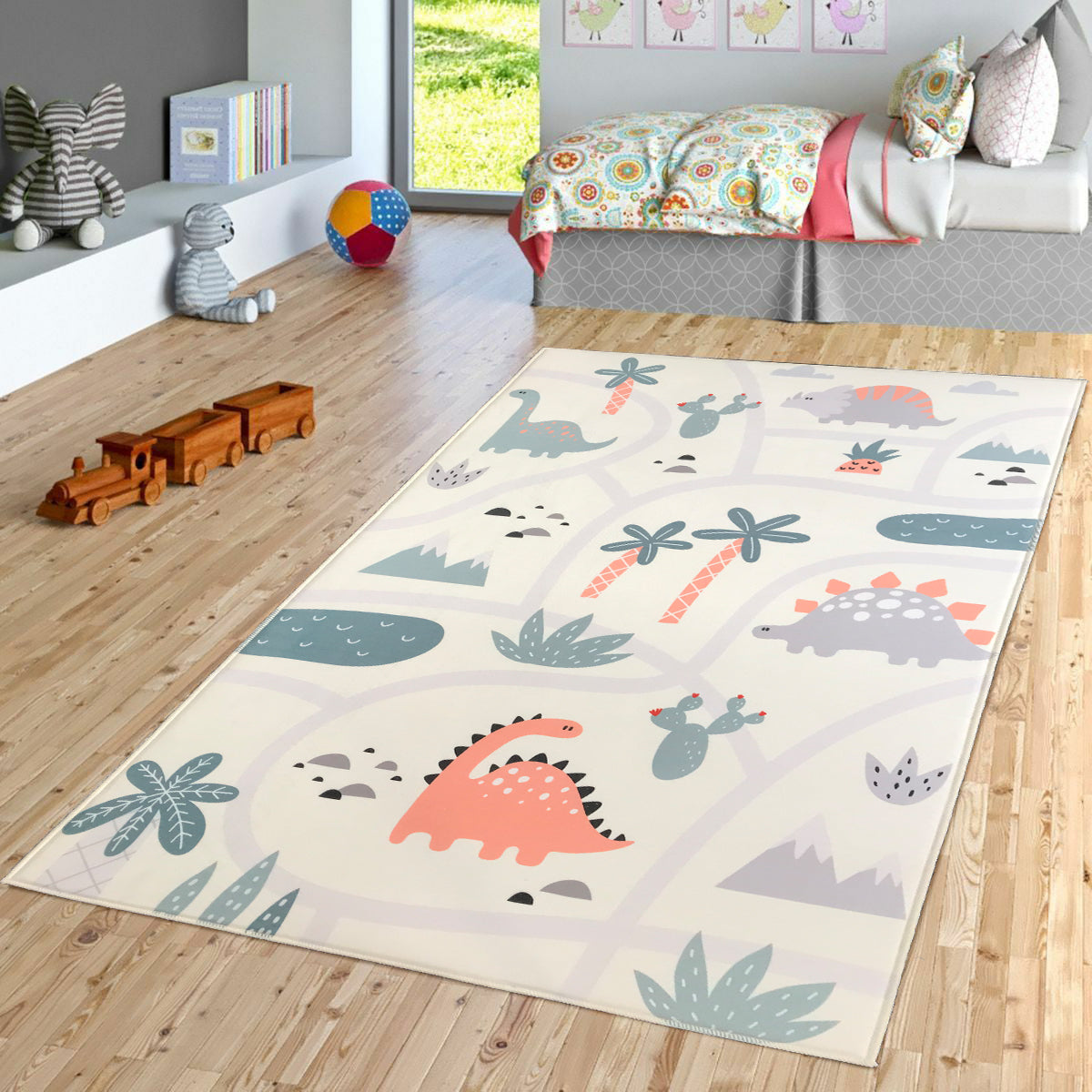 Carpet Wagon HV198 Cream Beige Named Children's Carpet