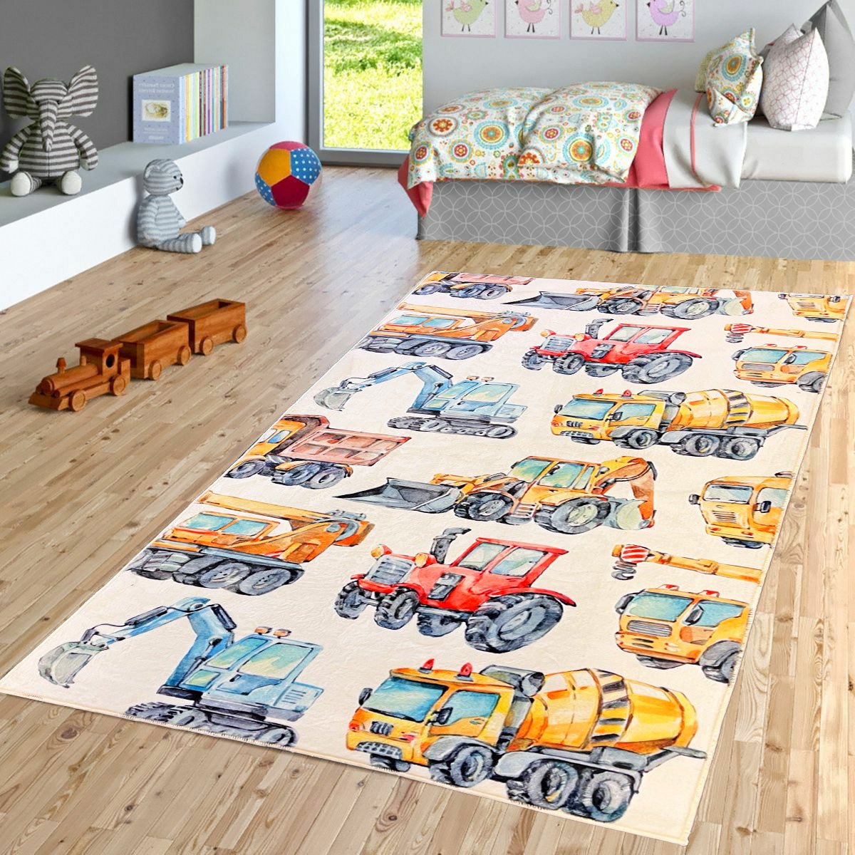 Carpet Wagon HV198 Cream Beige Named Children's Carpet