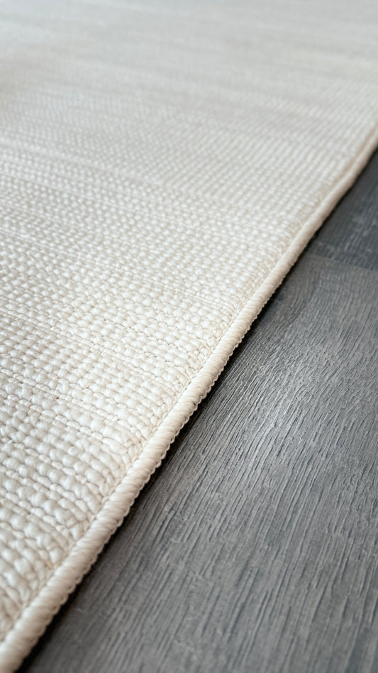 Halı Vagonu Alpaka 8002 Krem Sisal Dokuma Makine Halısı (Kopya)