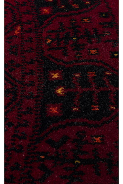 NOSTALJI 959 RED Q  Afgan/Yağcıbedir Desenli El Emeği Özel Tezgahlarda Üretilen Modern Uşak Halısı