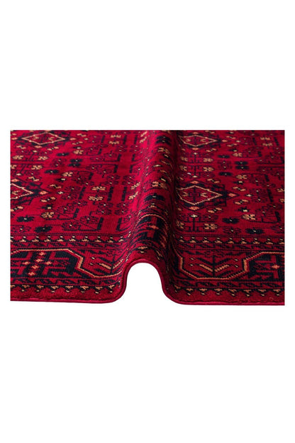 NOSTALJI 960 RED Afgan / Yağcıbedir Desenli El Emeği ile Özel Tezgahlarda Üretilen Tensel Uşak Halı