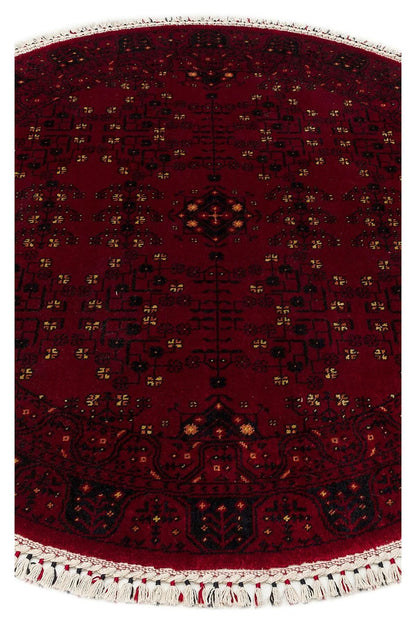 NOSTALJI 959 RED Q  Afgan/Yağcıbedir Desenli El Emeği Özel Tezgahlarda Üretilen Modern Uşak Halısı