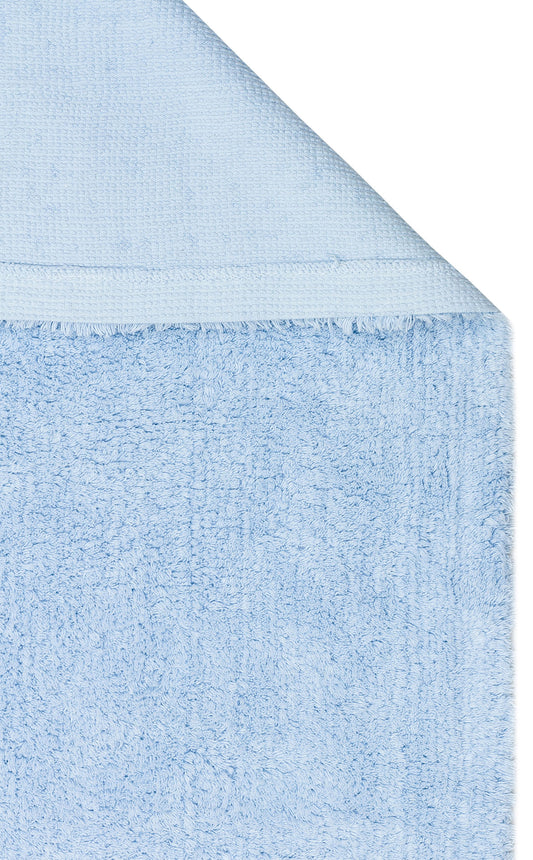 COTTON BOON CBN PLAIN BLUE Yıkanabilir Kaymaz Tabanlı Naturel Pamuk Bebek Halısı Üstten Görünüm