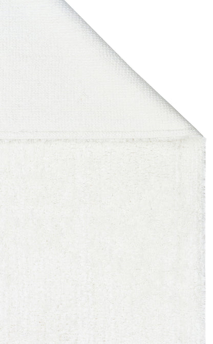 COTTON BOON CBN PLAIN WHITE yıkanabilir kaymaz tabanlı doğal pamuk bebek halısının detaylı görünümü, geri dönüştürülmüş pamuk kullanılarak estetik tasarımıyla dikkat çekiyor.