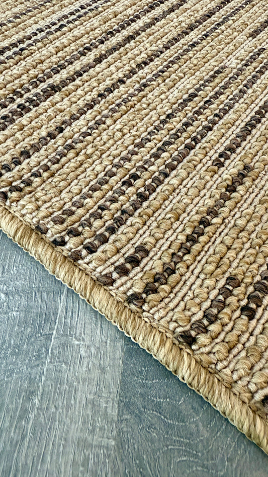 Halı Vagonu Alpaka 8004 Kahve Sisal Dokuma Makine Halısı