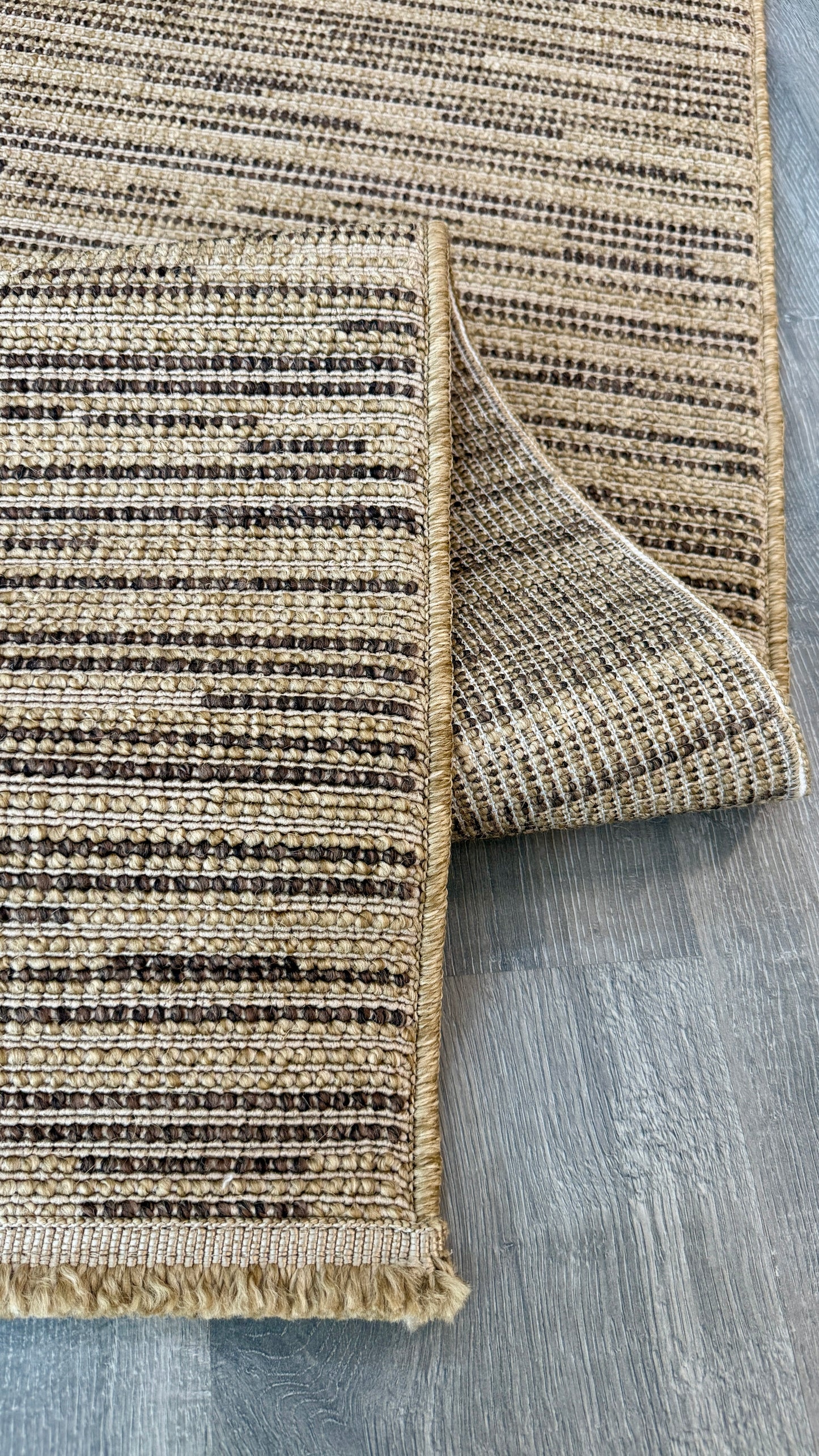 Halı Vagonu Alpaka 8004 Kahve Sisal Dokuma Makine Halısı