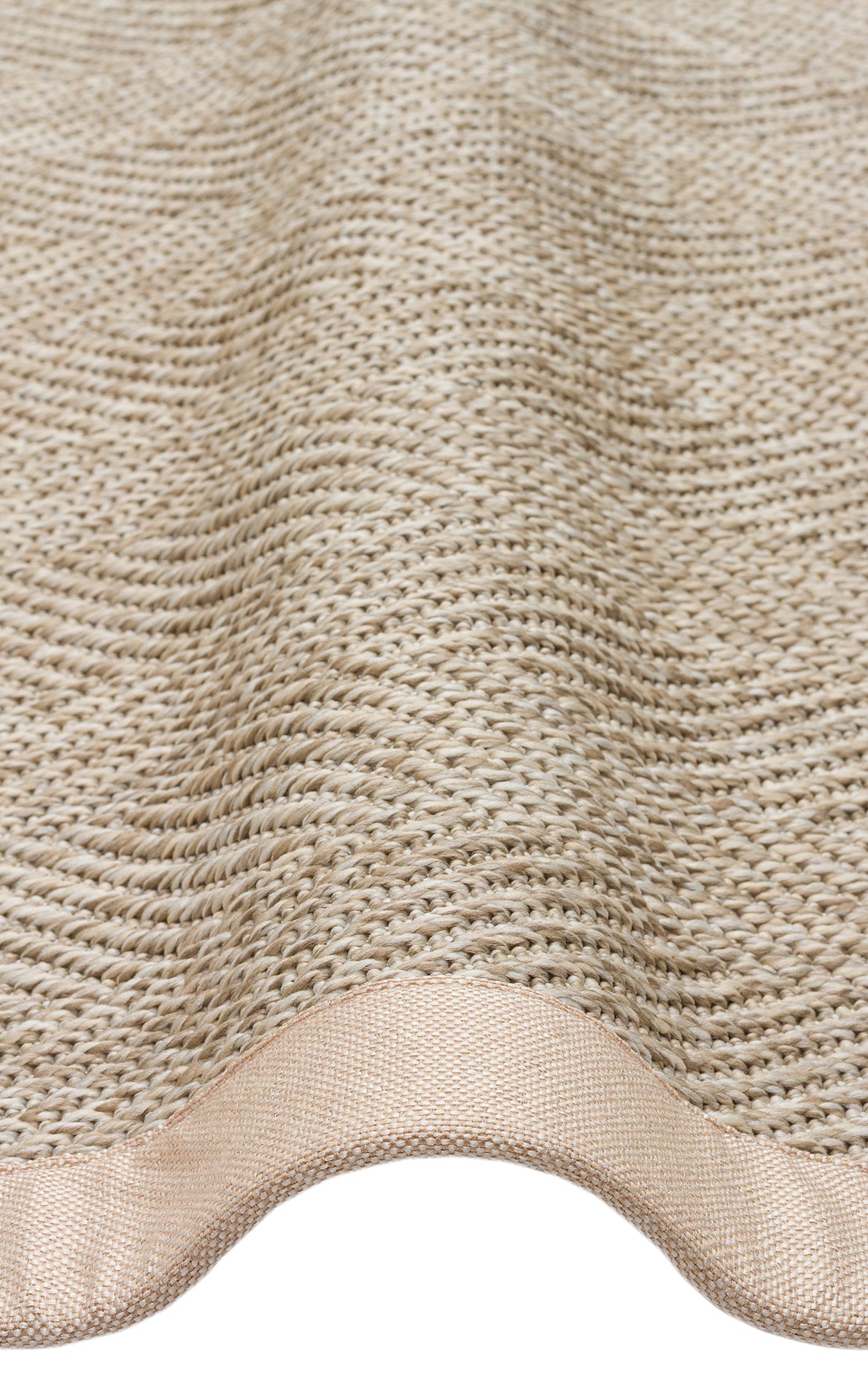 Krem Kumaş Bordürlü Balık Sırtı Desenli Bej Sisal Halı - El Yapımı, Dayanıklı, Modern Tasarım - ZHR_2704_L.Beige_BRD_Beige