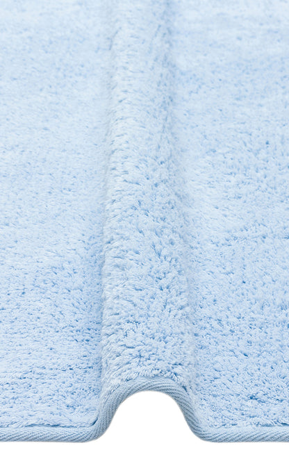 COTTON BOON CBN PLAIN BLUE Yıkanabilir Kaymaz Tabanlı Naturel Pamuk Bebek Halısı'nın detaylı görünümü, yıkanabilir ve kaymaz özelliklerini sergiliyor.