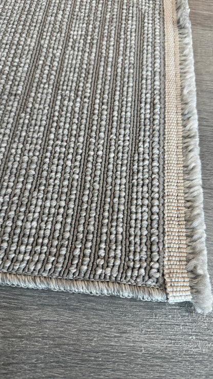 Halı Vagonu Alpaka 8003 Gri Sisal Dokuma Makine Halısı