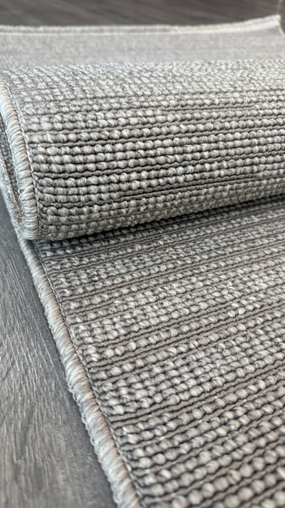 Halı Vagonu Alpaka 8003 Gri Sisal Dokuma Makine Halısı