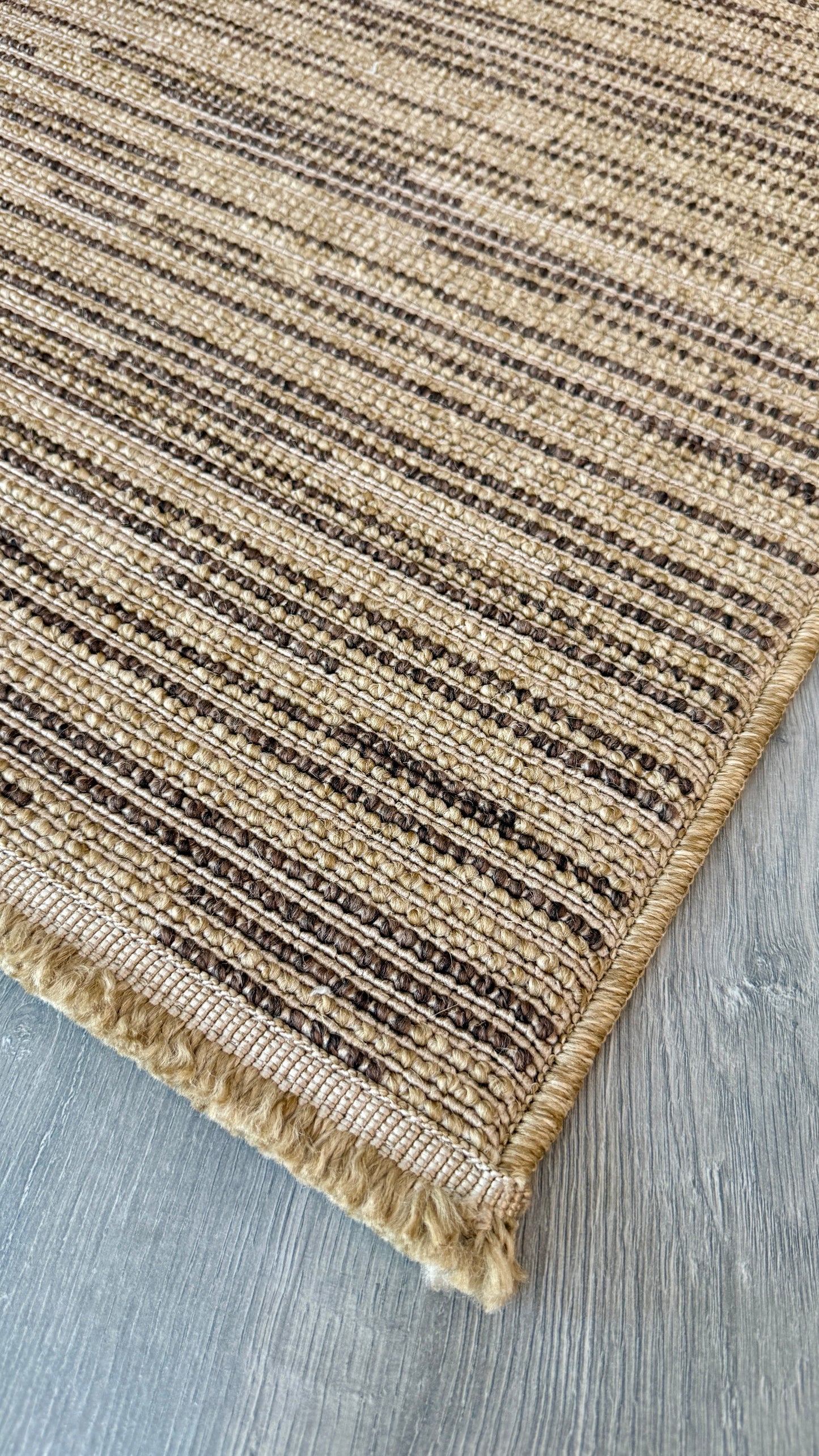 Halı Vagonu Alpaka 8004 Kahve Sisal Dokuma Makine Halısı