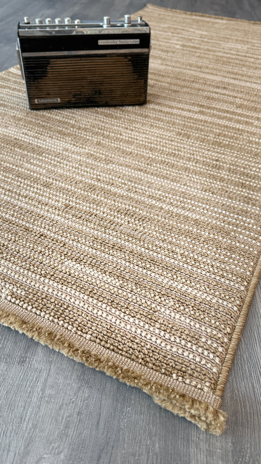 Halı Vagonu Alpaka 8001 Bej Sisal Dokuma Makine Halısı